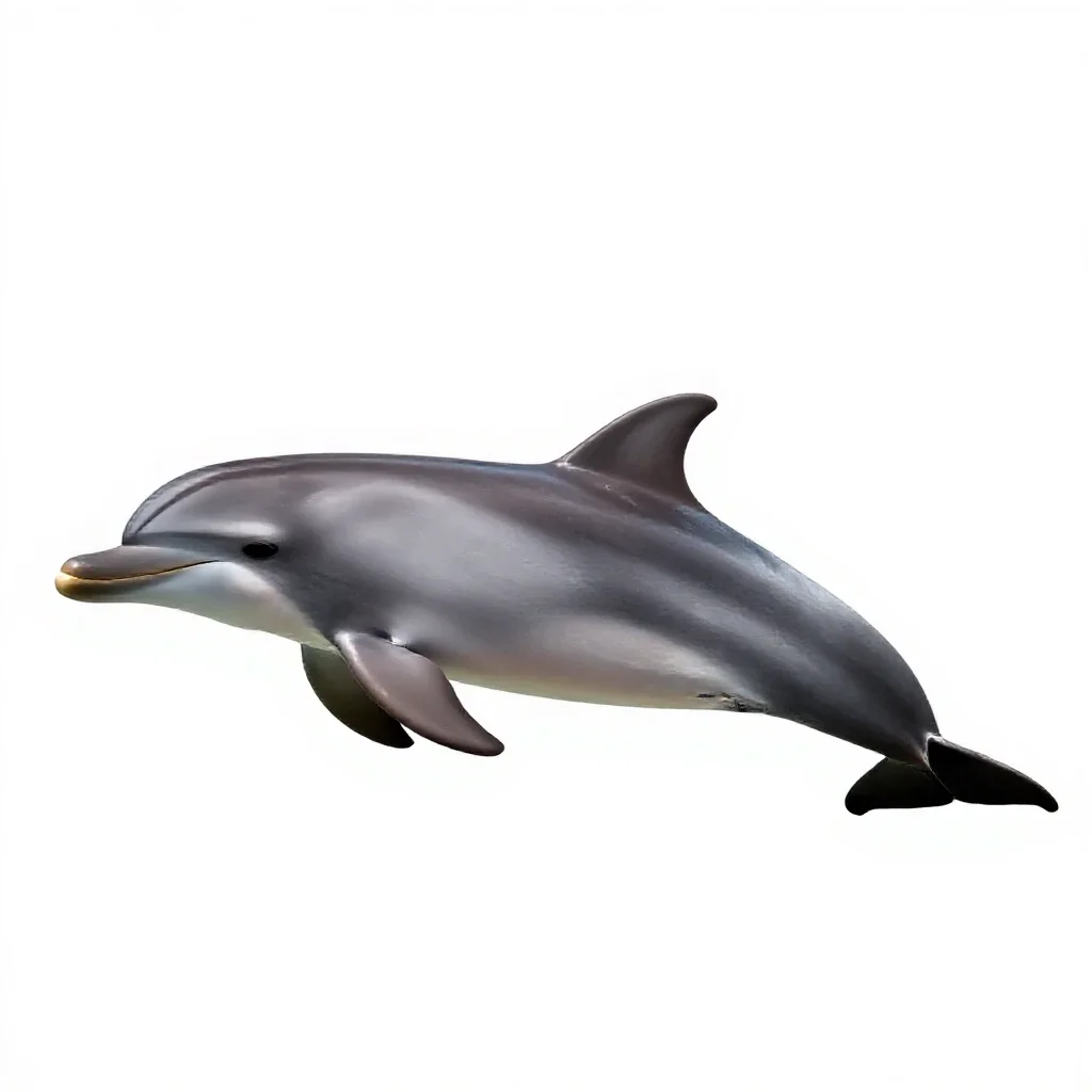 Bottlenose dolphin isolated on a white background