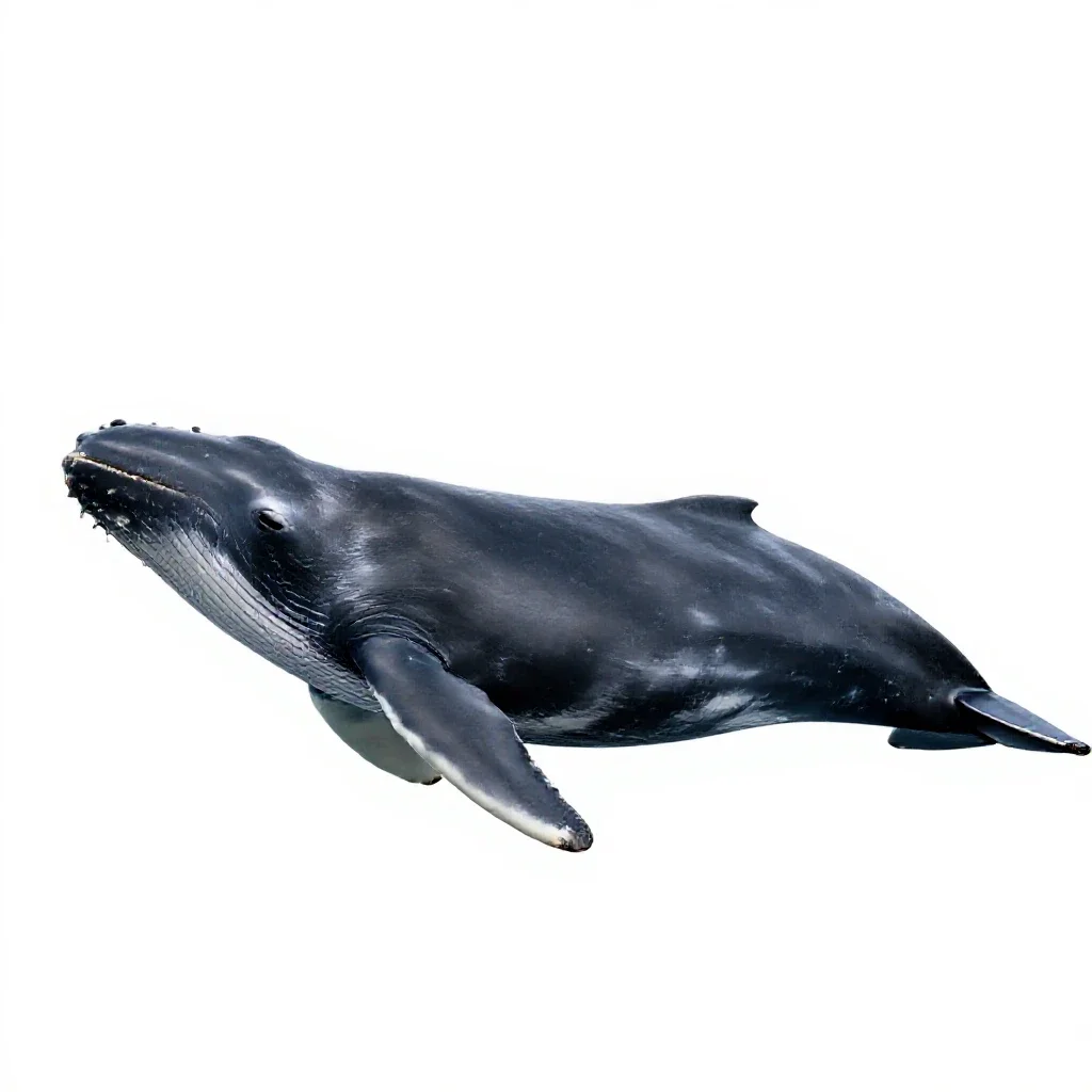 Bowhead isolated on a white background