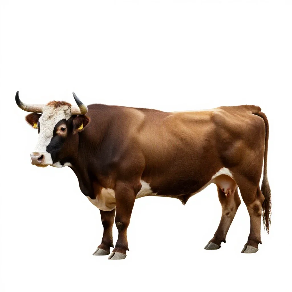 Bull isolated on a white background