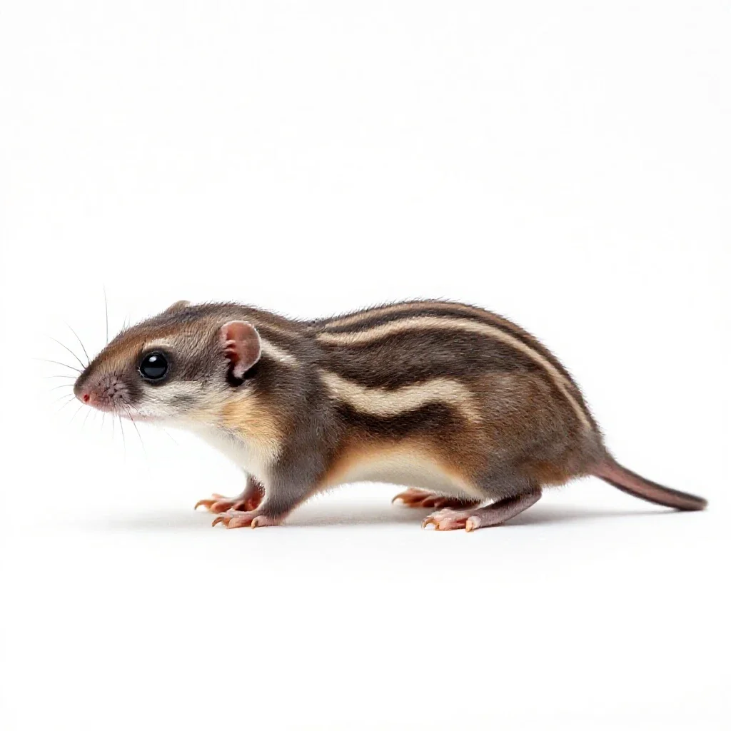 Common shrew isolated on a white background