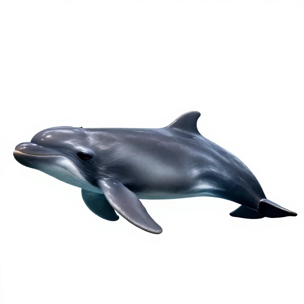 Dwarf sperm whale isolated on a white background