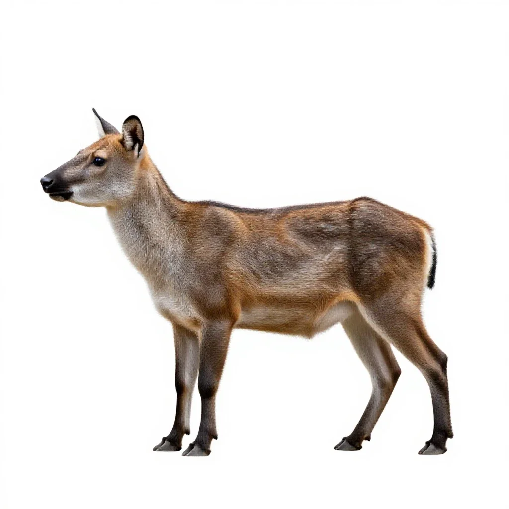 Female mammal isolated on a white background