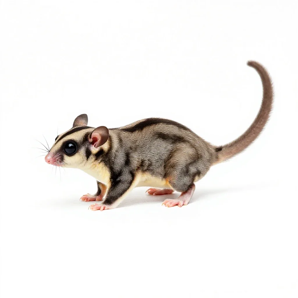 Flying mouse isolated on a white background