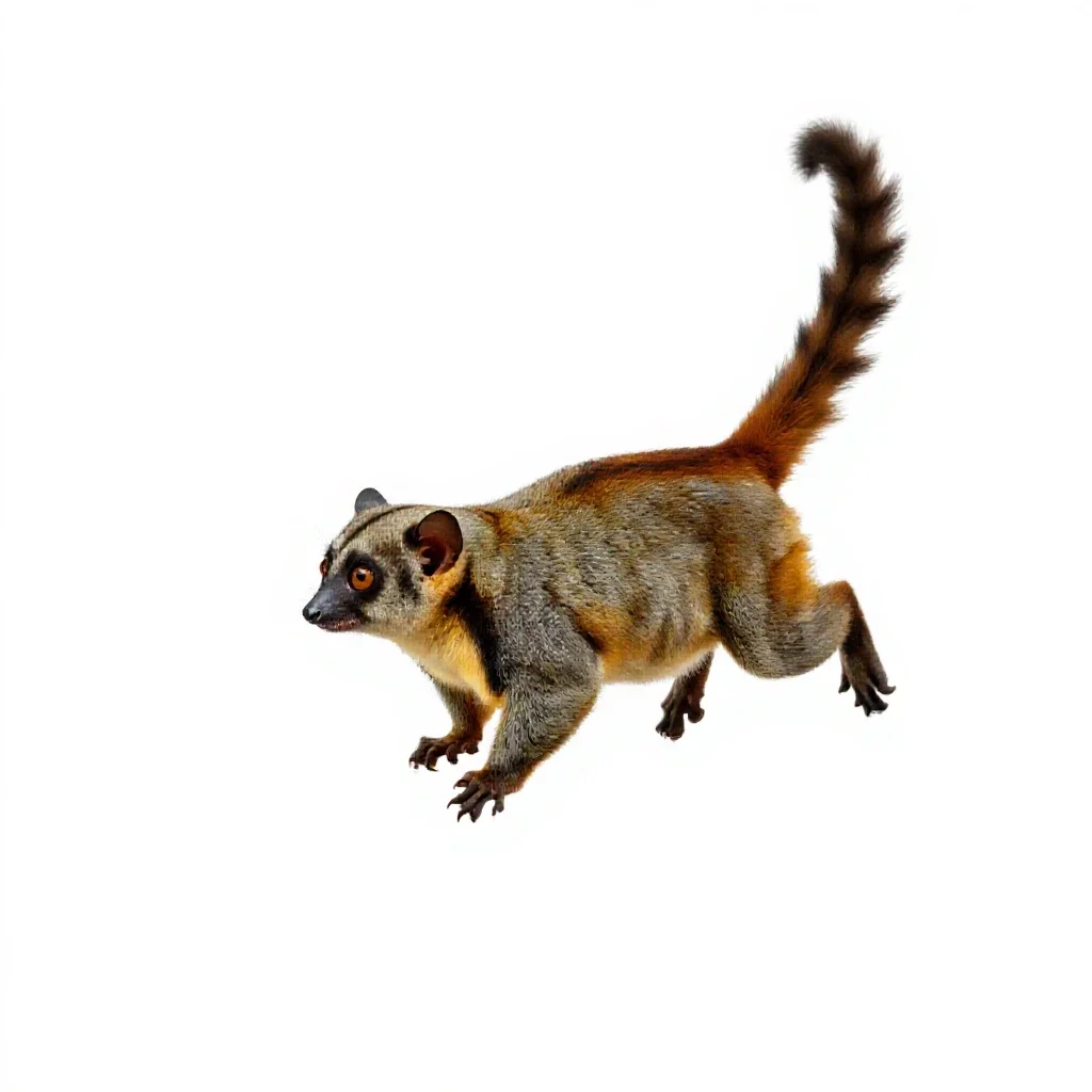 Flying phalanger isolated on a white background