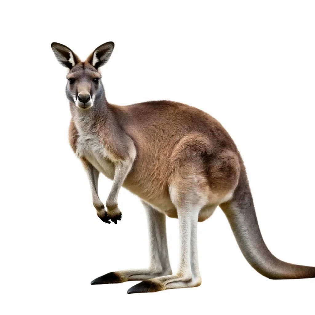 Giant kangaroo isolated on a white background