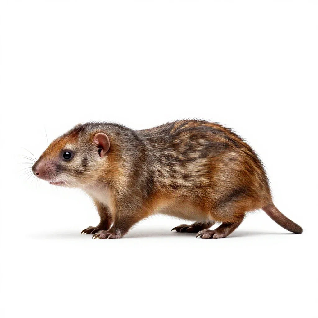 Golden mole isolated on a white background