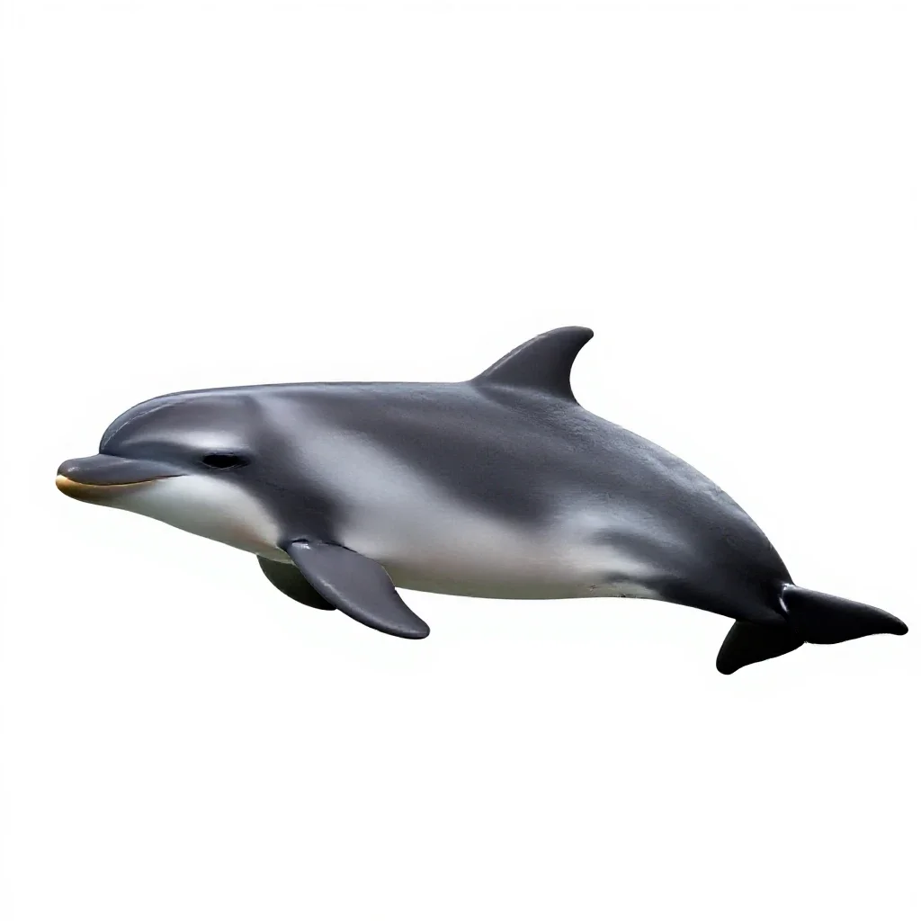 Harbor porpoise isolated on a white background