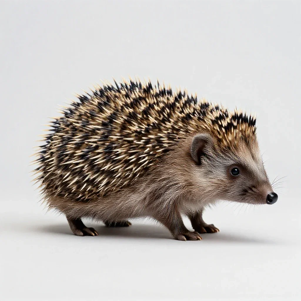 Hedgehog isolated on a white background