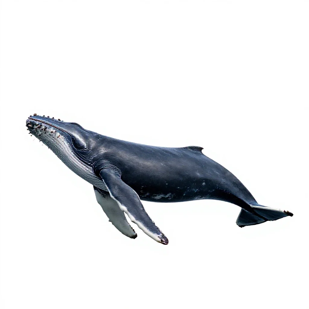 Humpback isolated on a white background