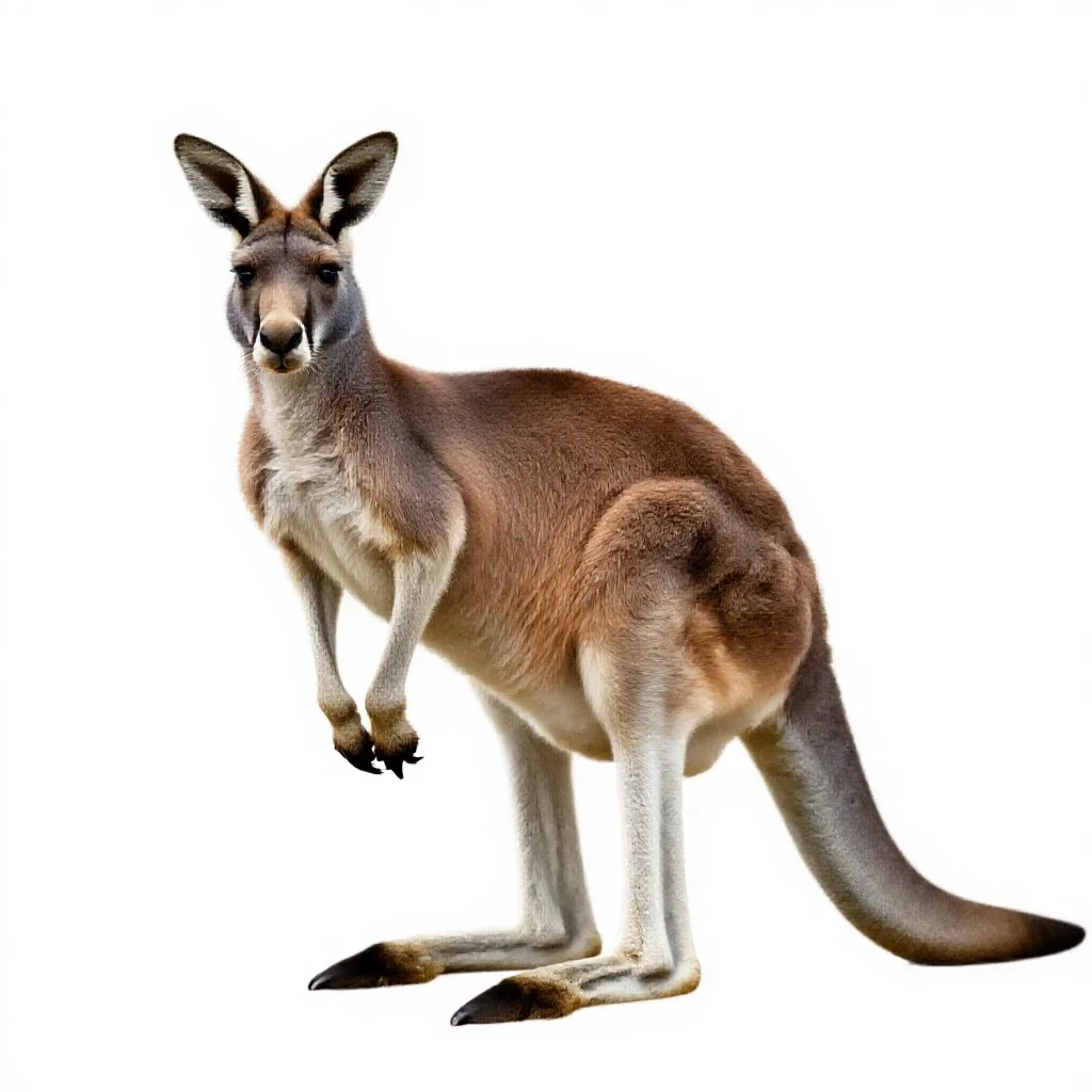 Kangaroo isolated on a white background