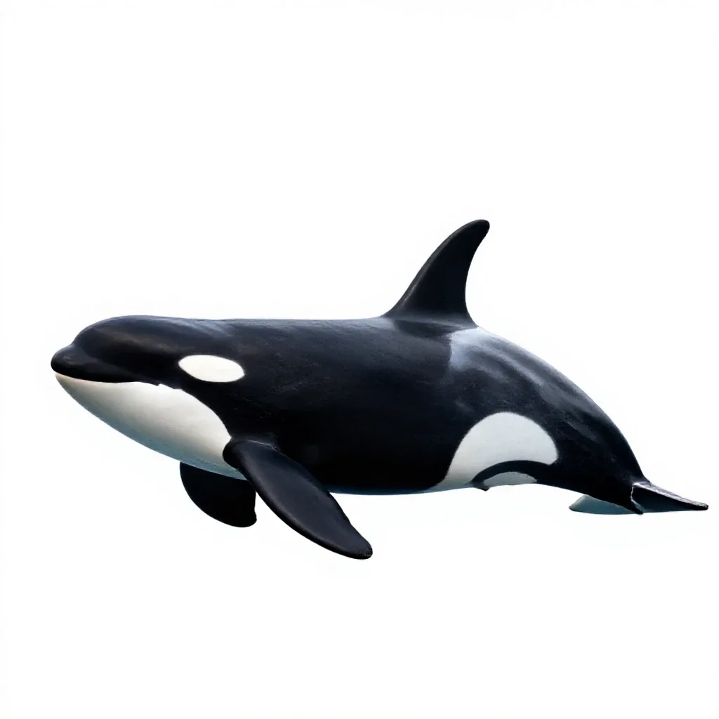 Killer whale isolated on a white background