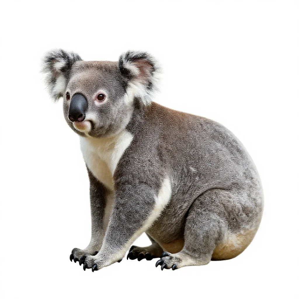 Koala isolated on a white background
