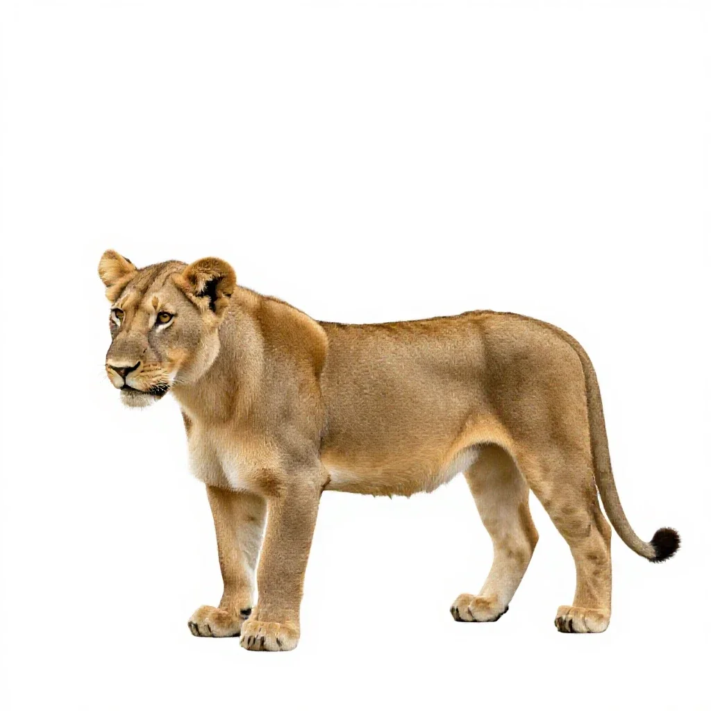 Lion cub isolated on a white background