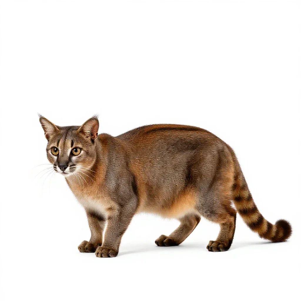 Native cat isolated on a white background