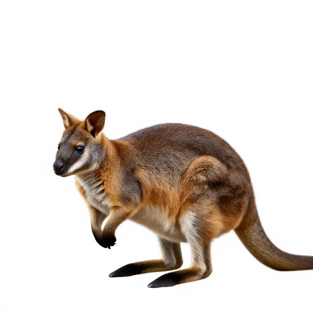Pademelon isolated on a white background