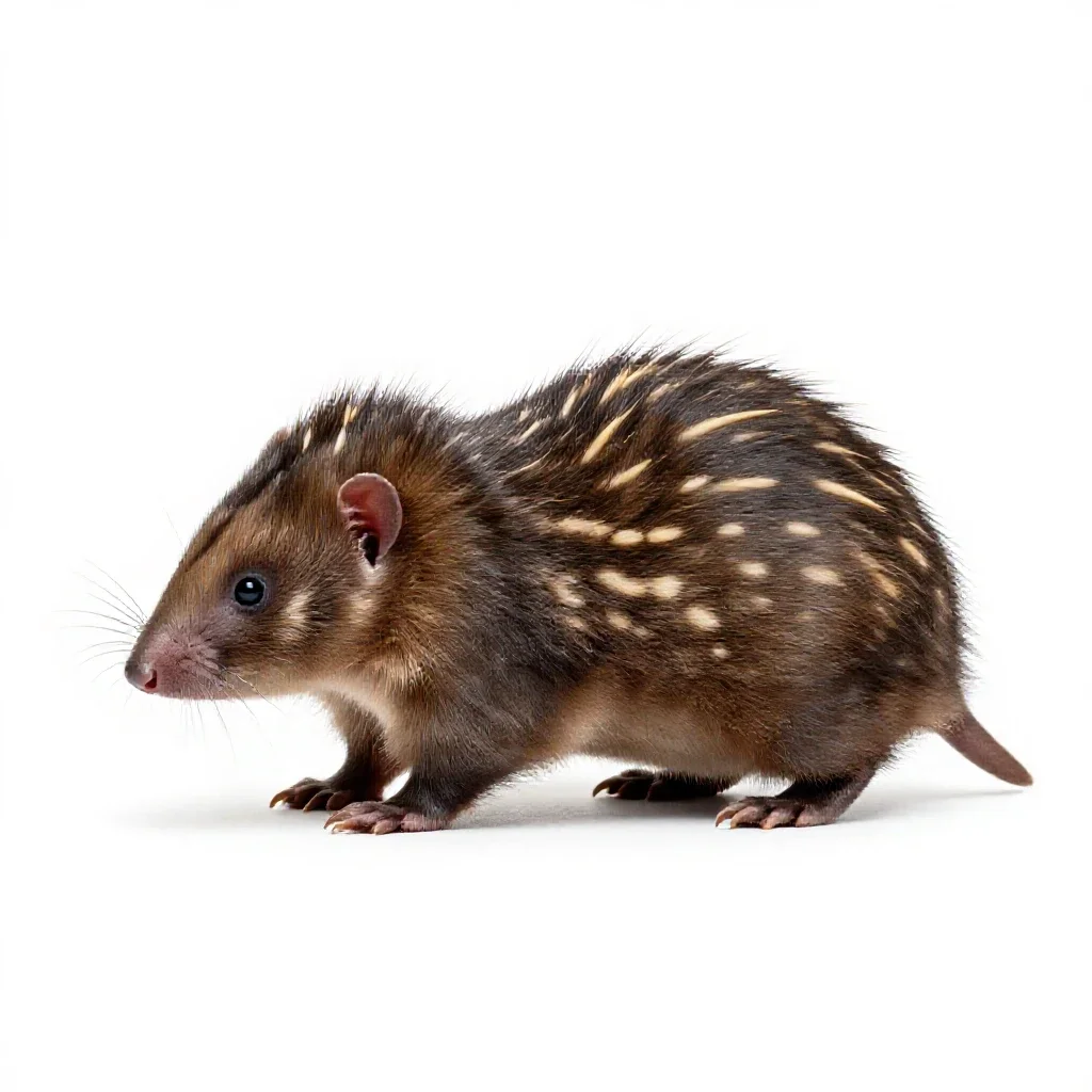 Pouched mole isolated on a white background