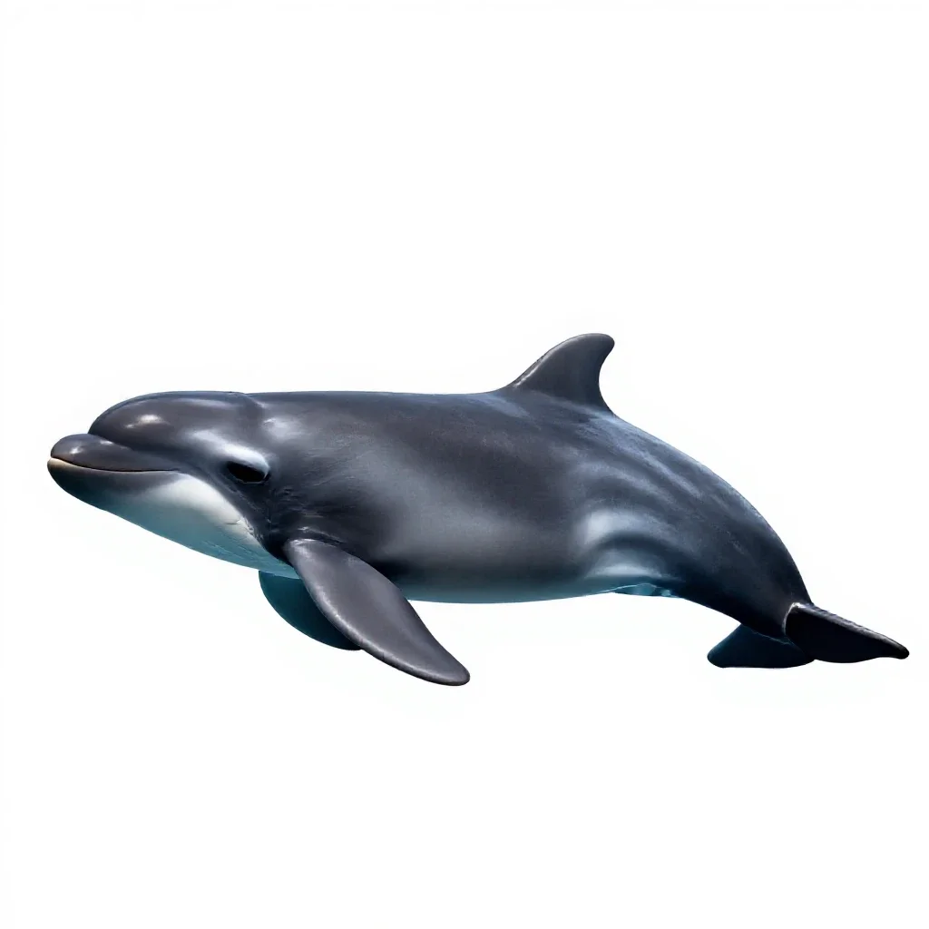 Pygmy sperm whale isolated on a white background