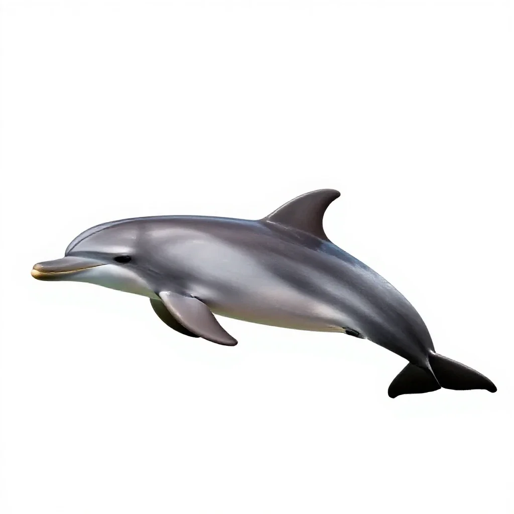 River dolphin isolated on a white background