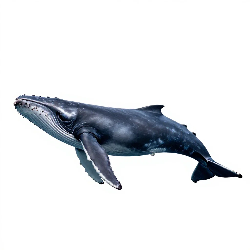Rorqual isolated on a white background