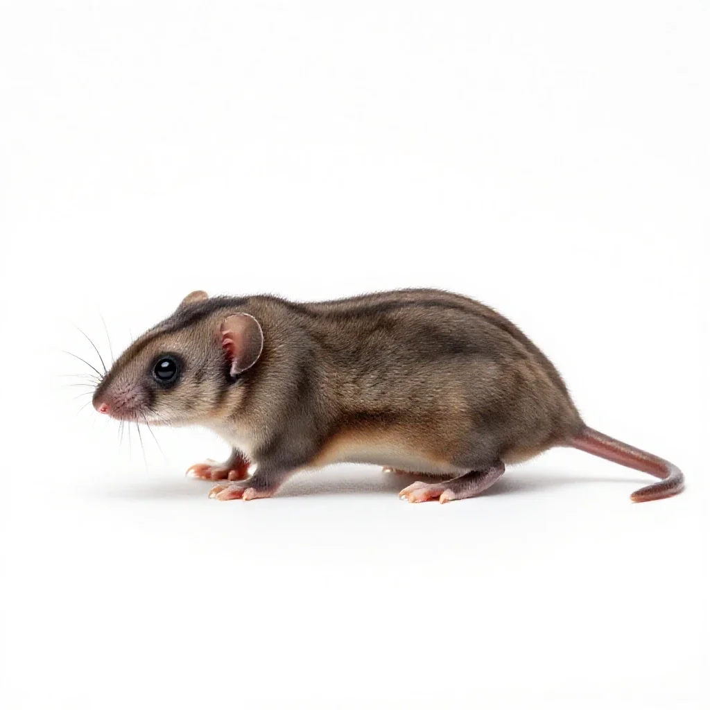 Shrew mole isolated on a white background