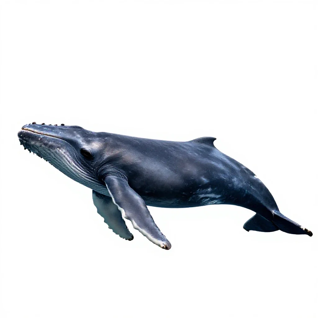 Sperm whale isolated on a white background