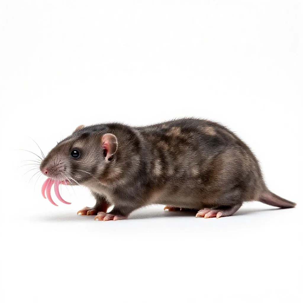 Starnose mole isolated on a white background