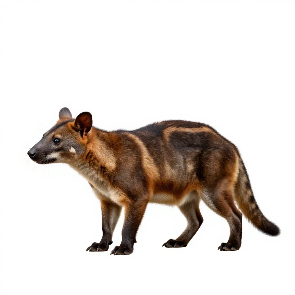 Thylacine isolated on a white background