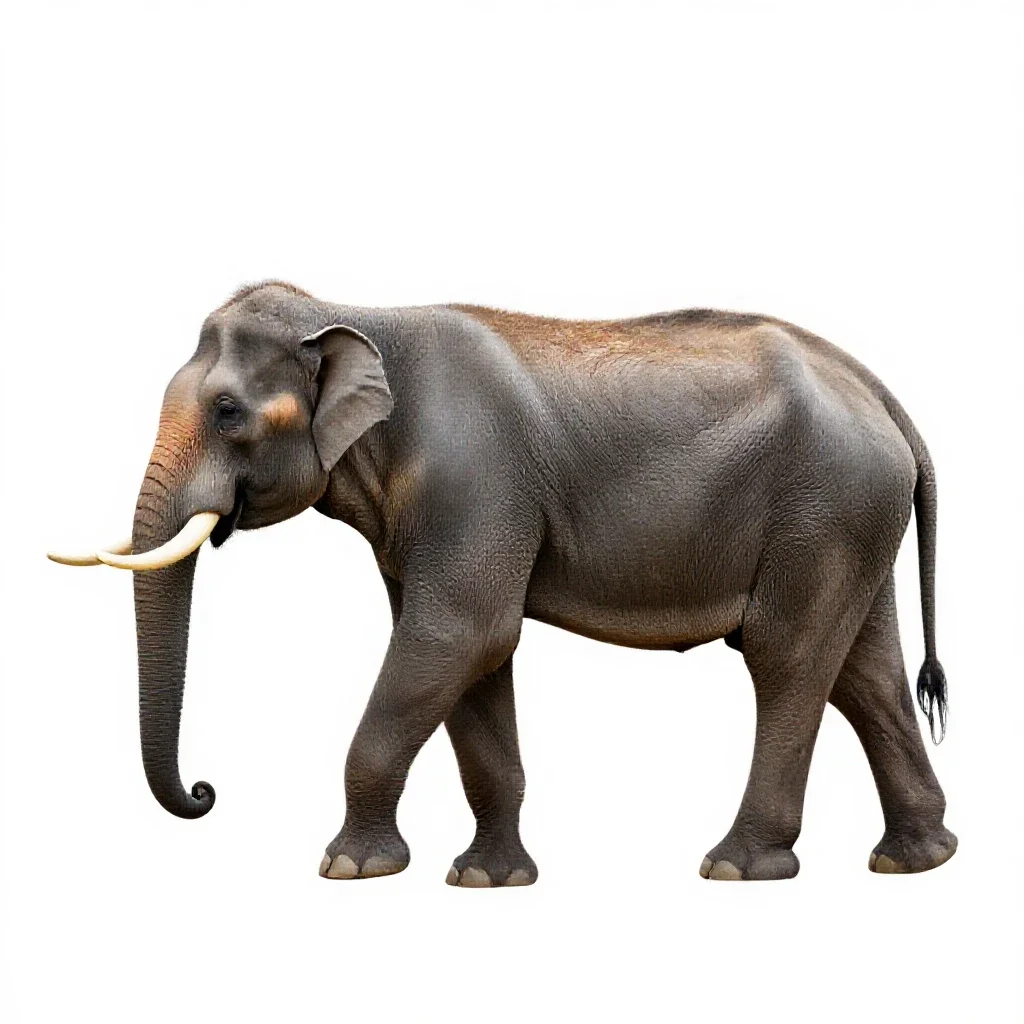 Tusker isolated on a white background