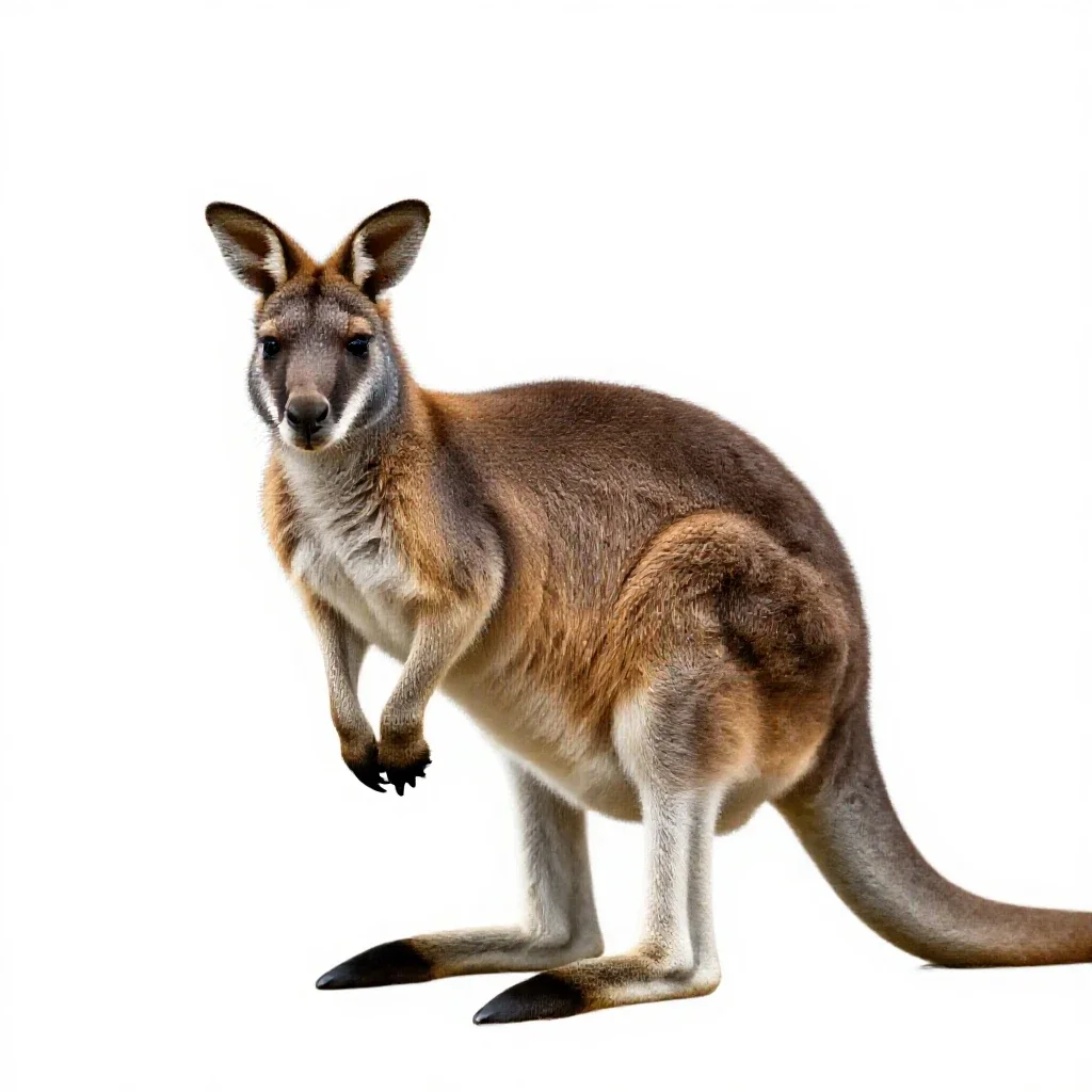 Wallaby isolated on a white background