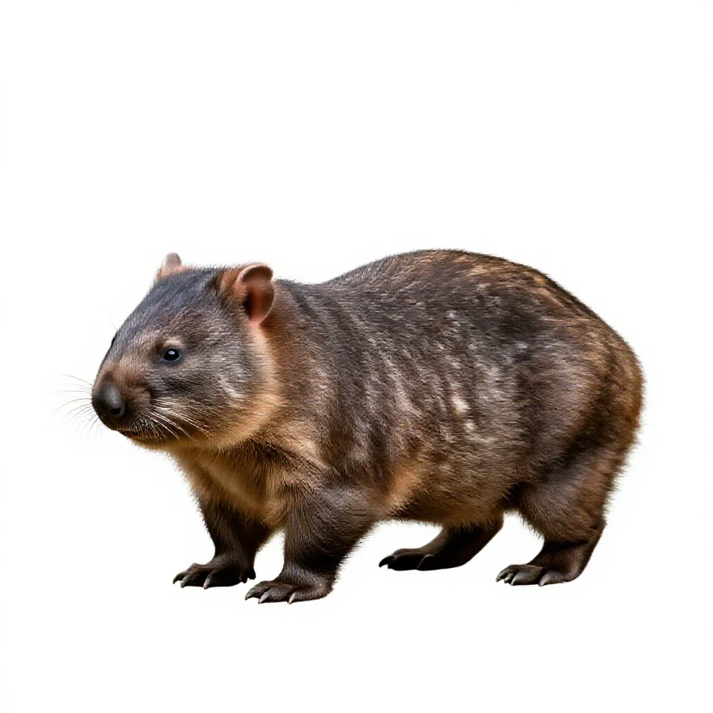 Wombat isolated on a white background
