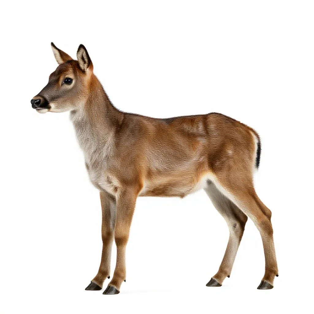 Yearling isolated on a white background