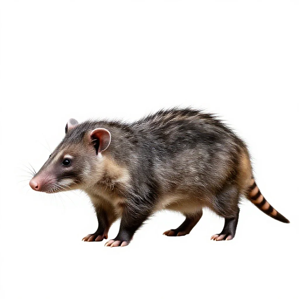 Opossum isolated on a white background