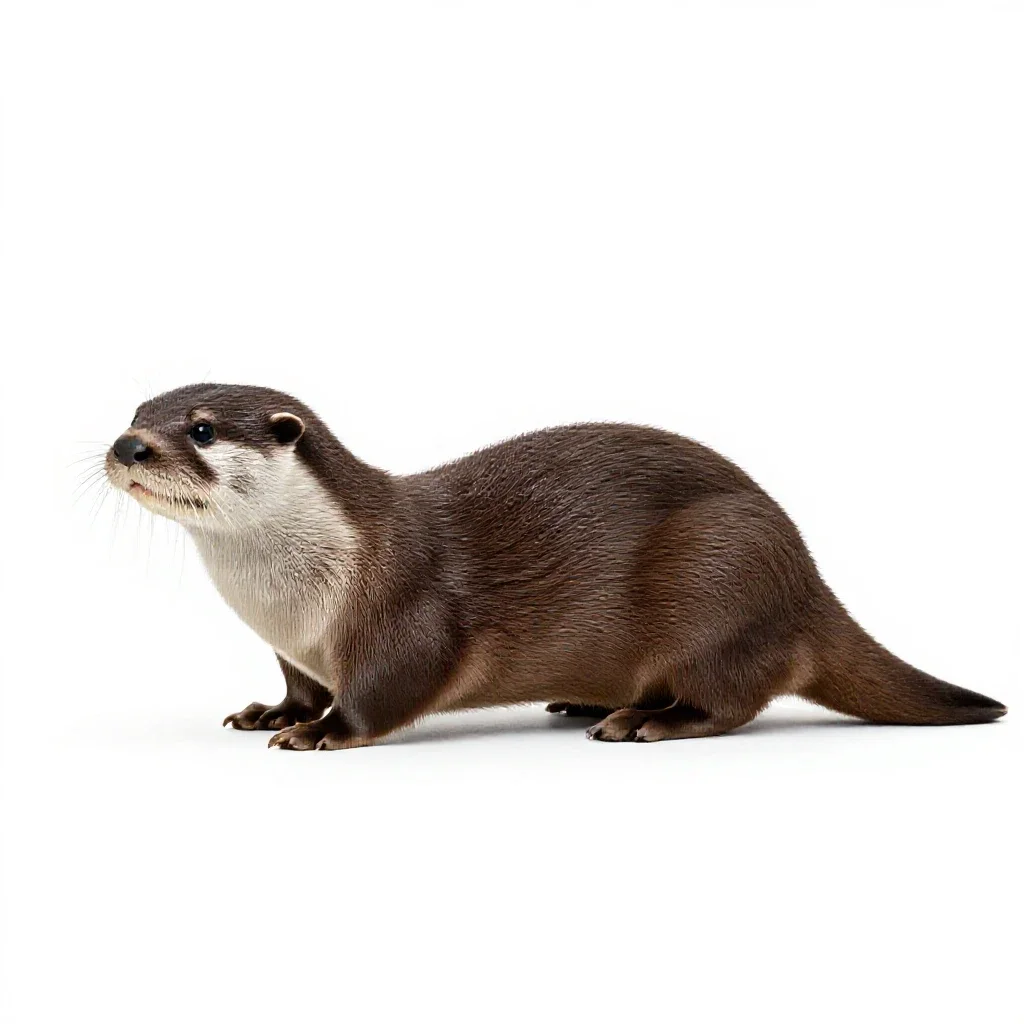 Otter shrew isolated on a white background