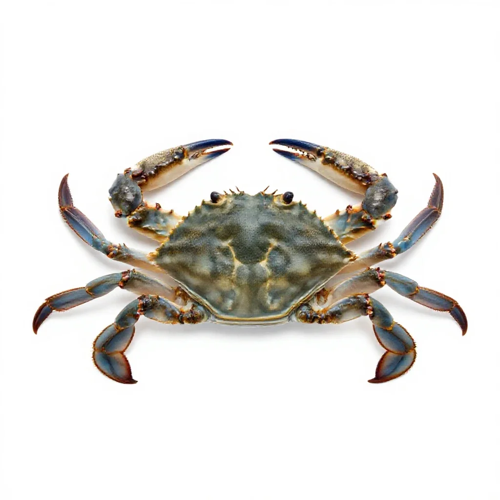 Blue crab isolated on a white background