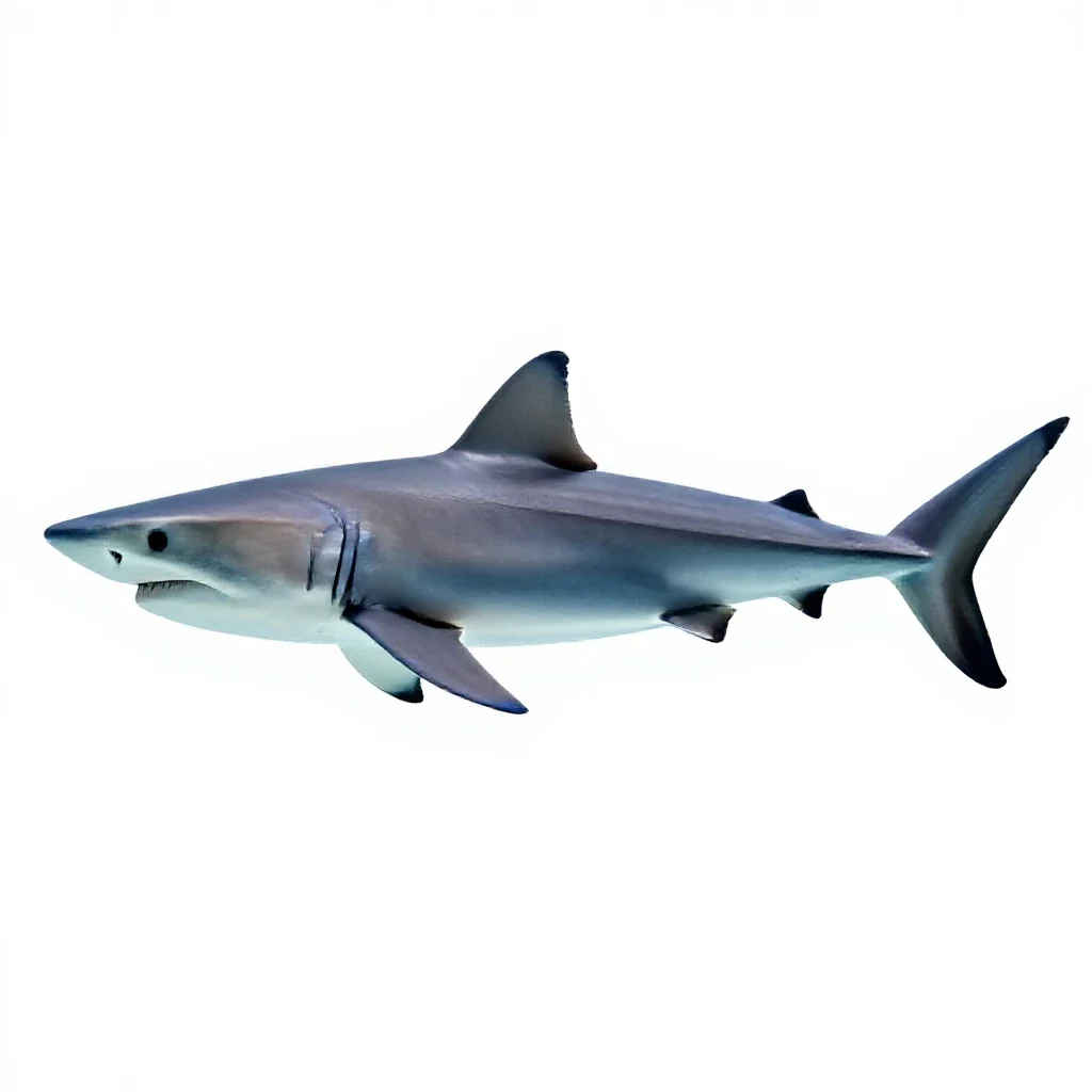 Blue shark isolated on a white background