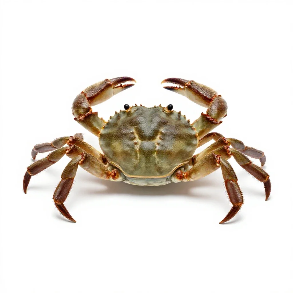Brachyuran isolated on a white background
