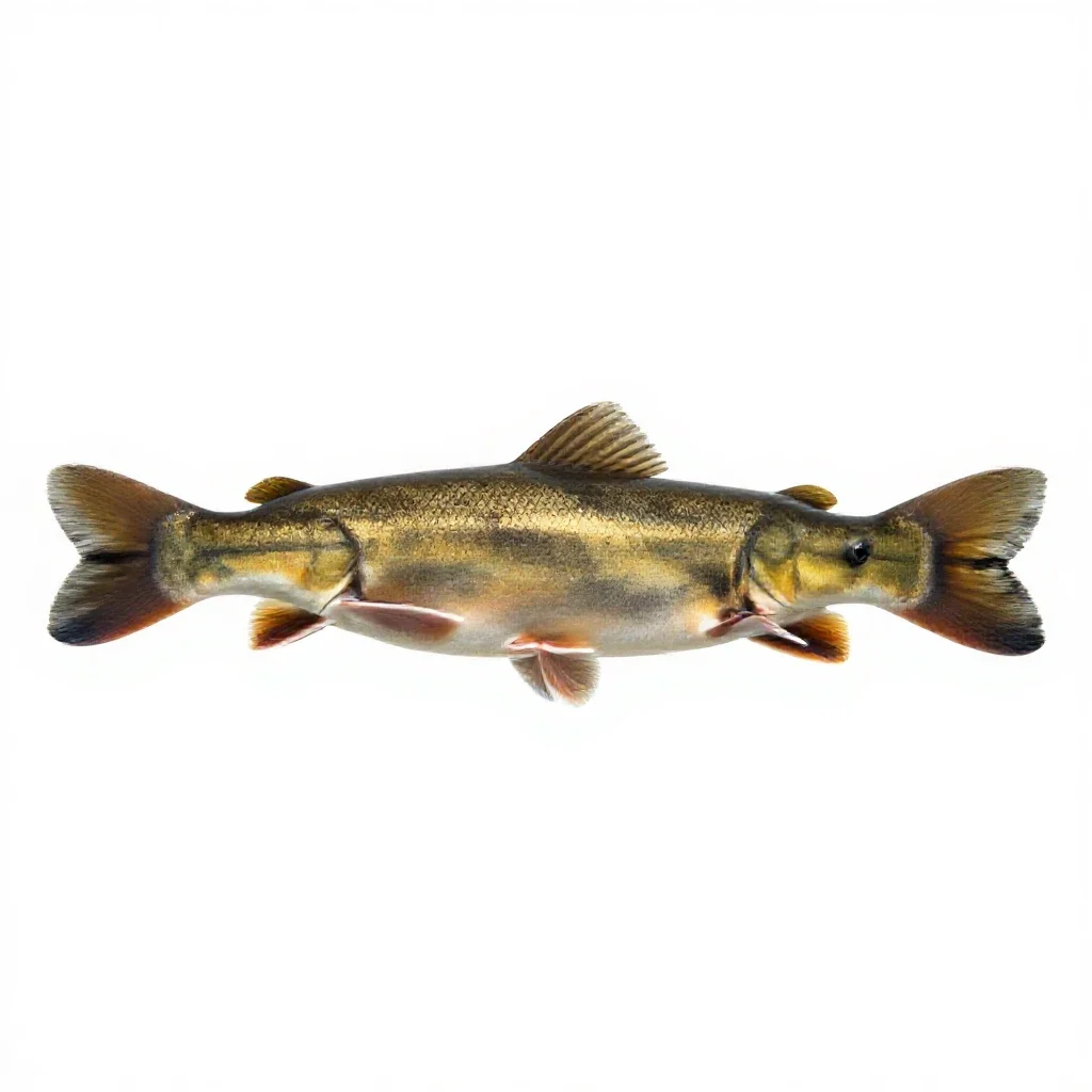 Buffalo fish isolated on a white background