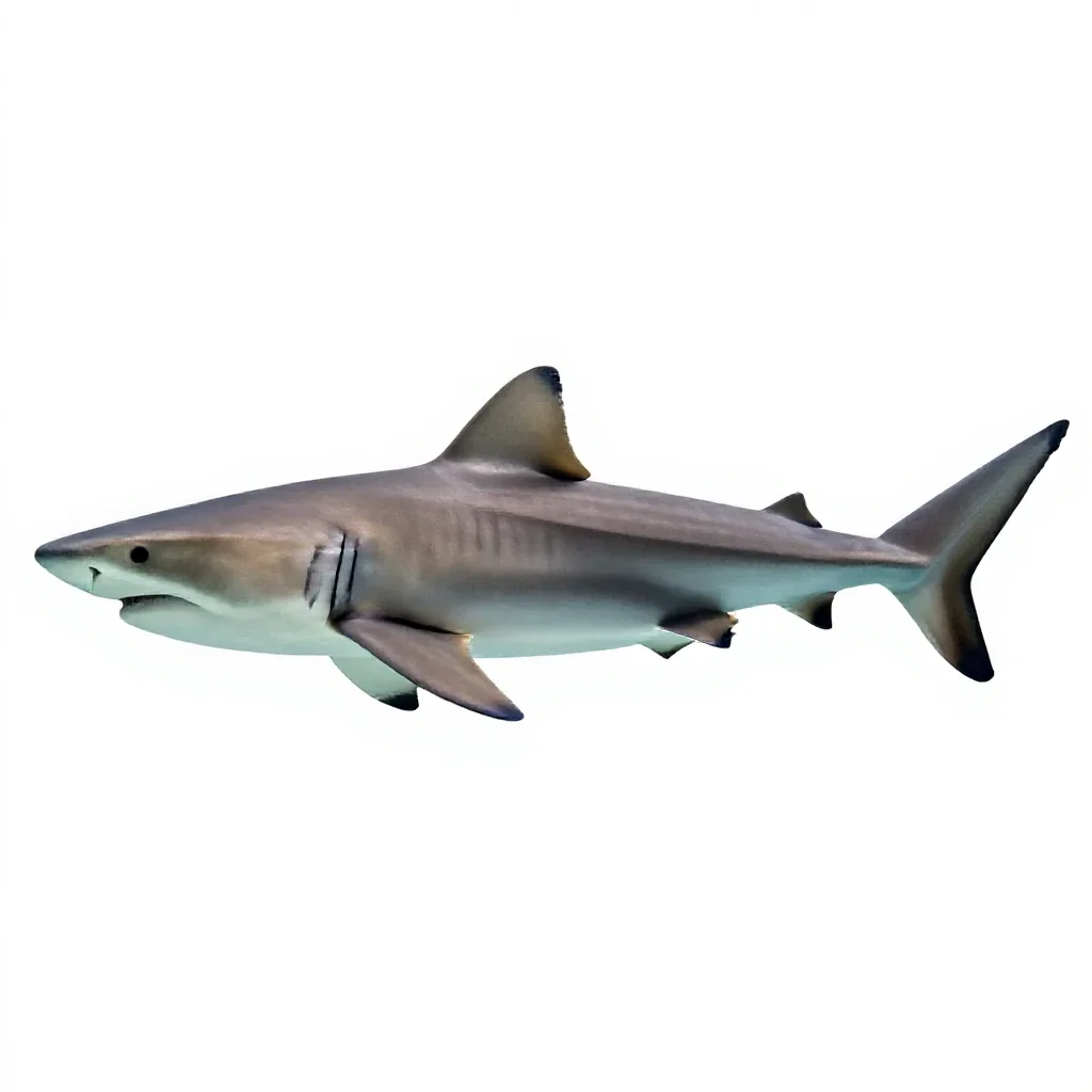 Bull shark isolated on a white background