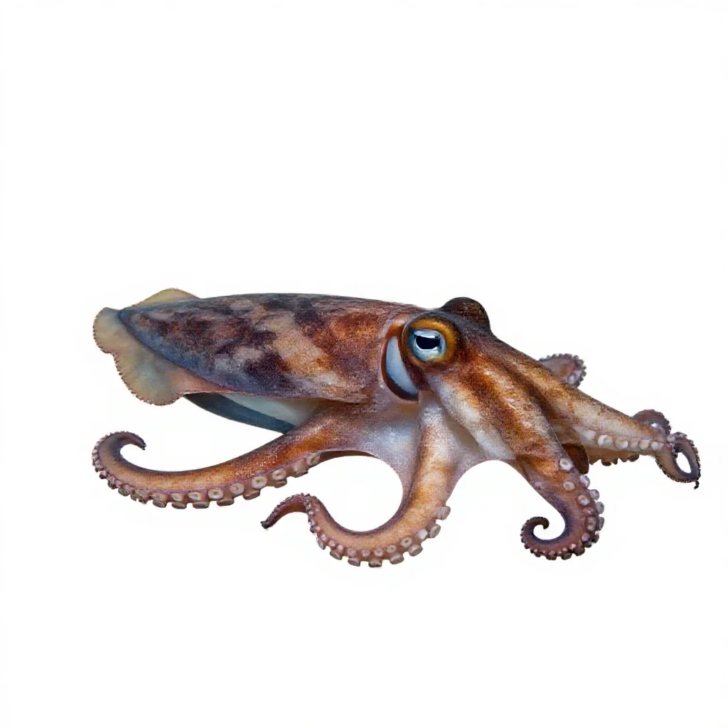 Cephalopod isolated on a white background