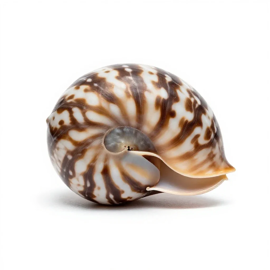 Chambered nautilus isolated on a white background