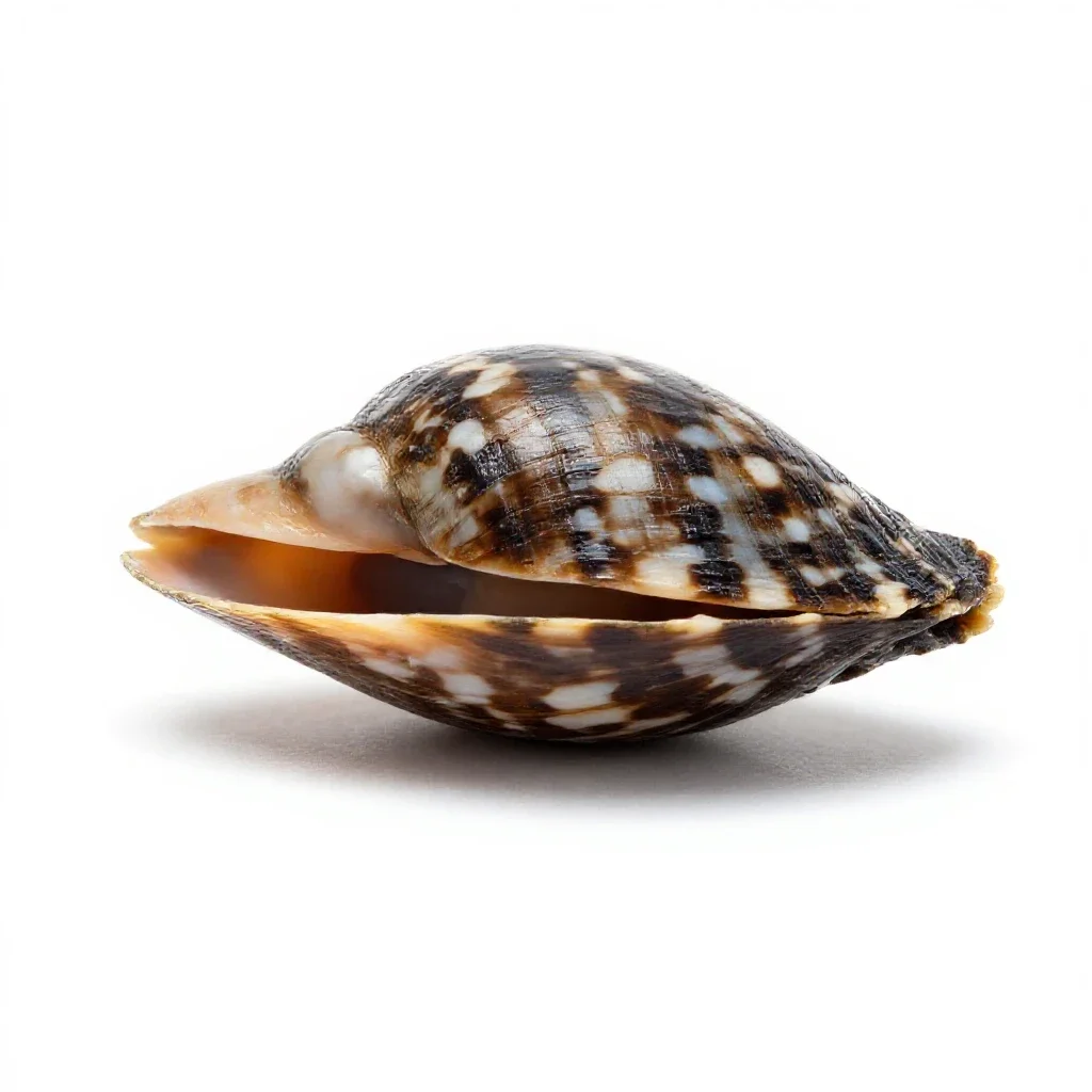 Common limpet isolated on a white background