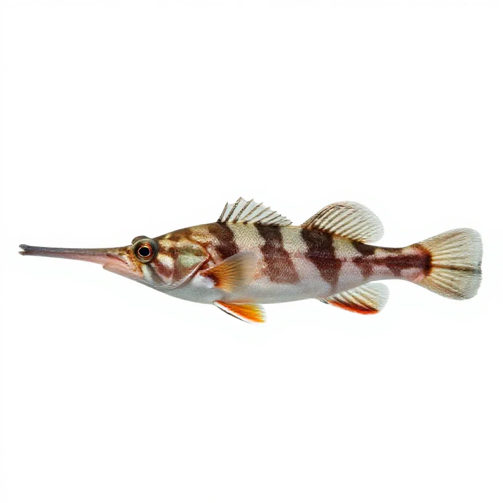 Cornetfish isolated on a white background