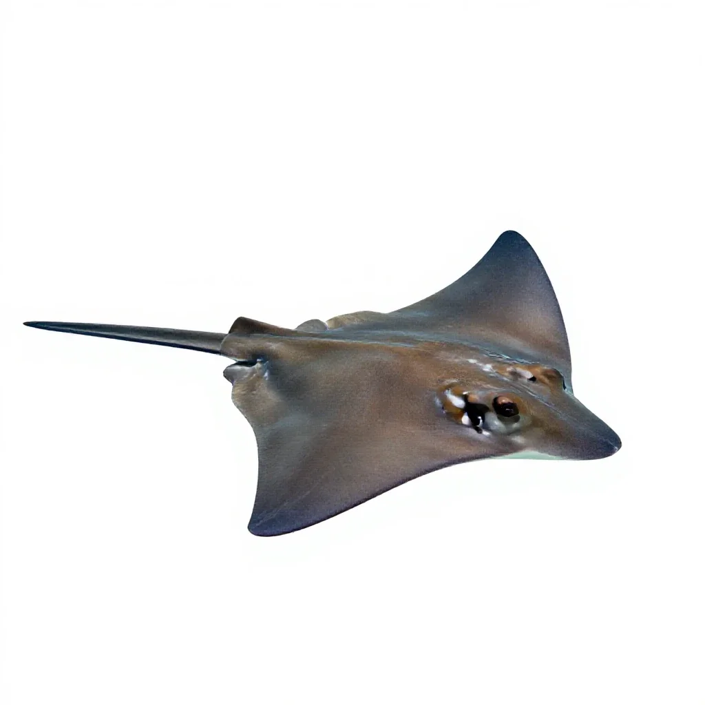 Cownose ray isolated on a white background