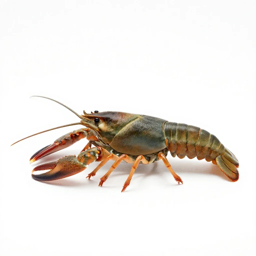 Crayfish isolated on a white background