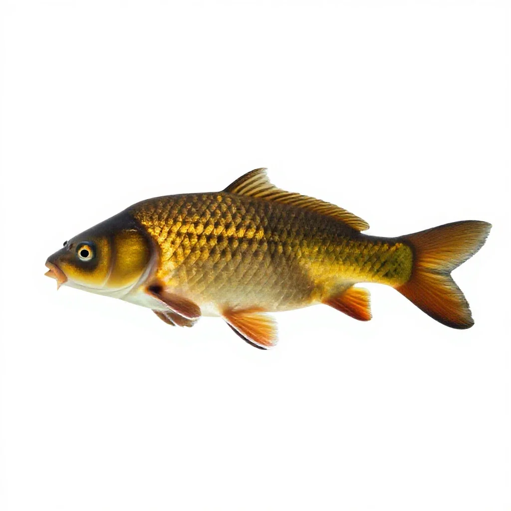 Crucian carp isolated on a white background