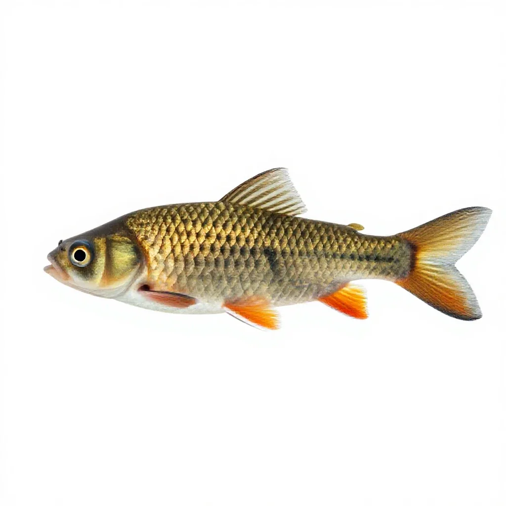 Cyprinid isolated on a white background