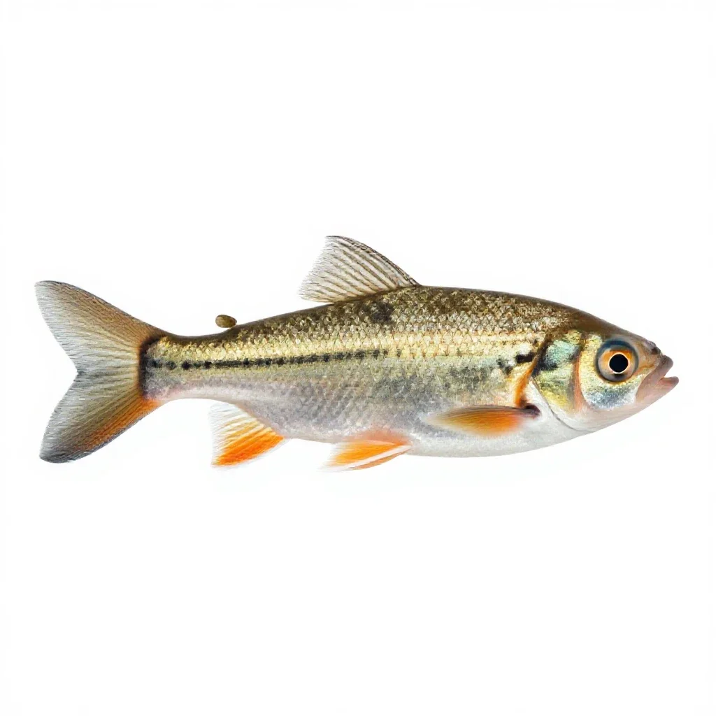 Cypriniform fish isolated on a white background