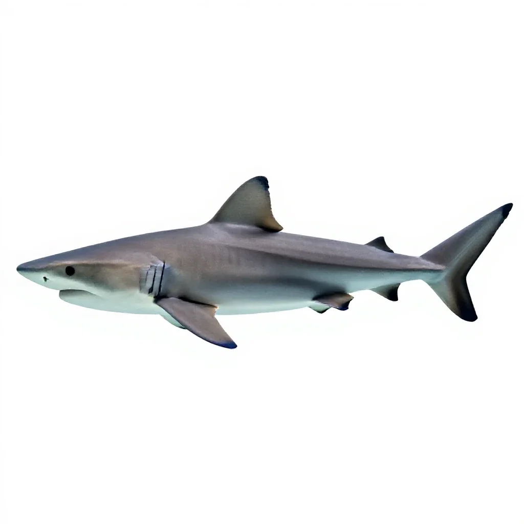Dusky shark isolated on a white background