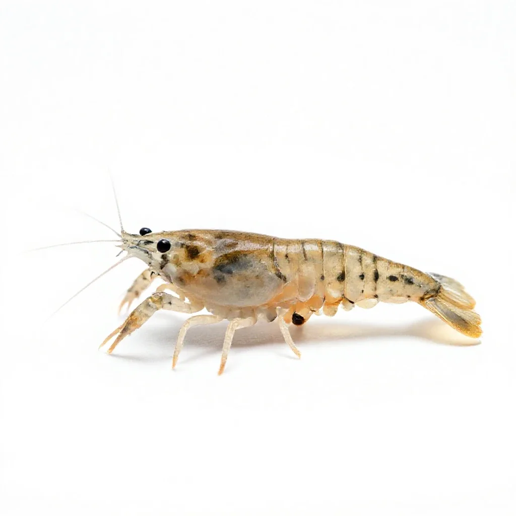 Fairy shrimp isolated on a white background