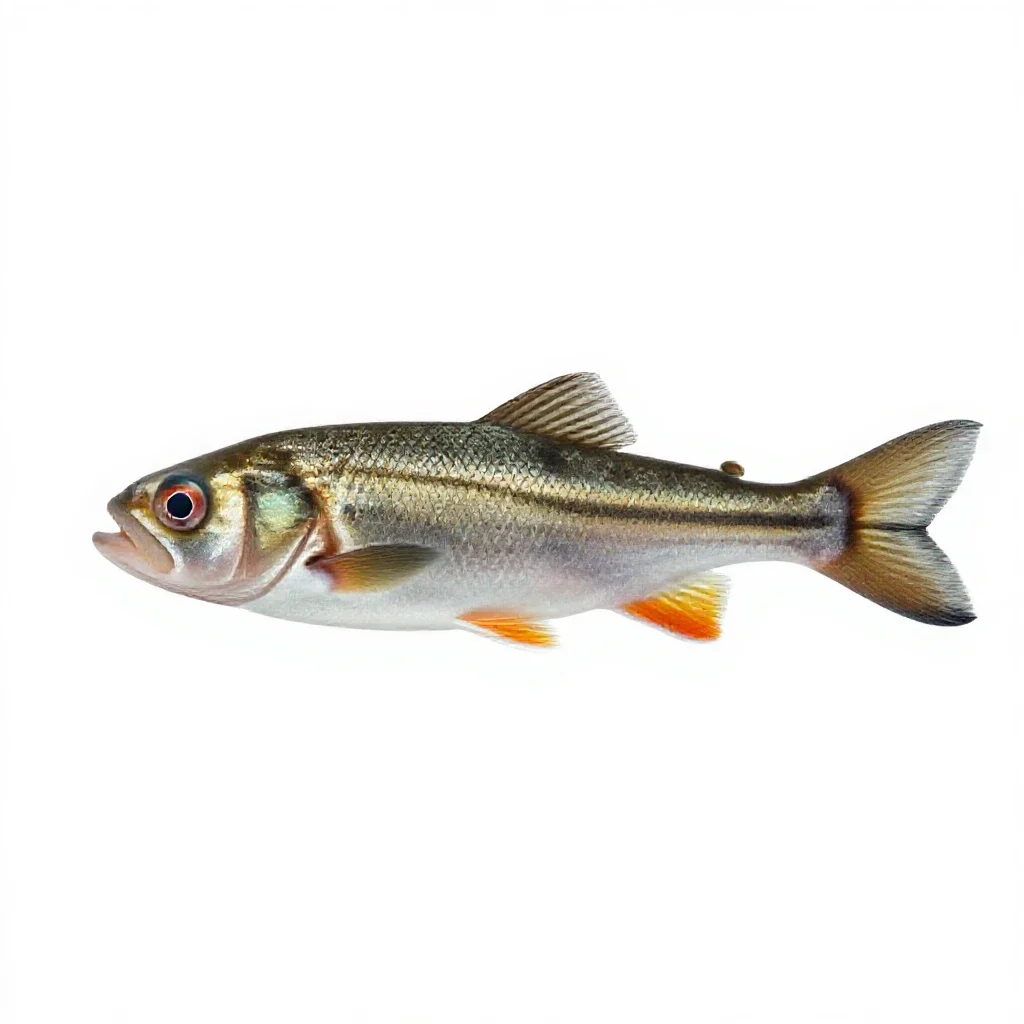 Flashlight fish isolated on a white background